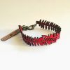 Laser cut leather bracelet -leather cuff organic abstract designe - Boho wristlet fashion style jewelry - Image 3