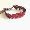 Laser cut leather bracelet -leather cuff organic abstract designe - Boho wristlet fashion style jewelry - Image 4