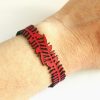Laser cut leather bracelet -leather cuff organic abstract designe - Boho wristlet fashion style jewelry - Image 5
