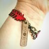 Laser cut leather bracelet -leather cuff organic abstract designe - Boho wristlet fashion style jewelry - Image 6
