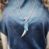 Leather necklace in the shape of angel wings - Image 2