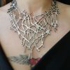 Yellow Gold filigree V-necklace Branch - Image 3