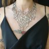 Yellow Gold filigree V-necklace Branch - Image 5