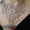 Yellow Gold filigree V-necklace Branch - Image 6