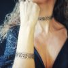 Golden leather choker with Barcelona tile flower - Image 5