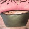 Red reptil texture and black leather shoulder bag - Image 4