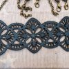 Bleu Leather Art Deco Bracelet - Unique Handmade Accessory - Image 9