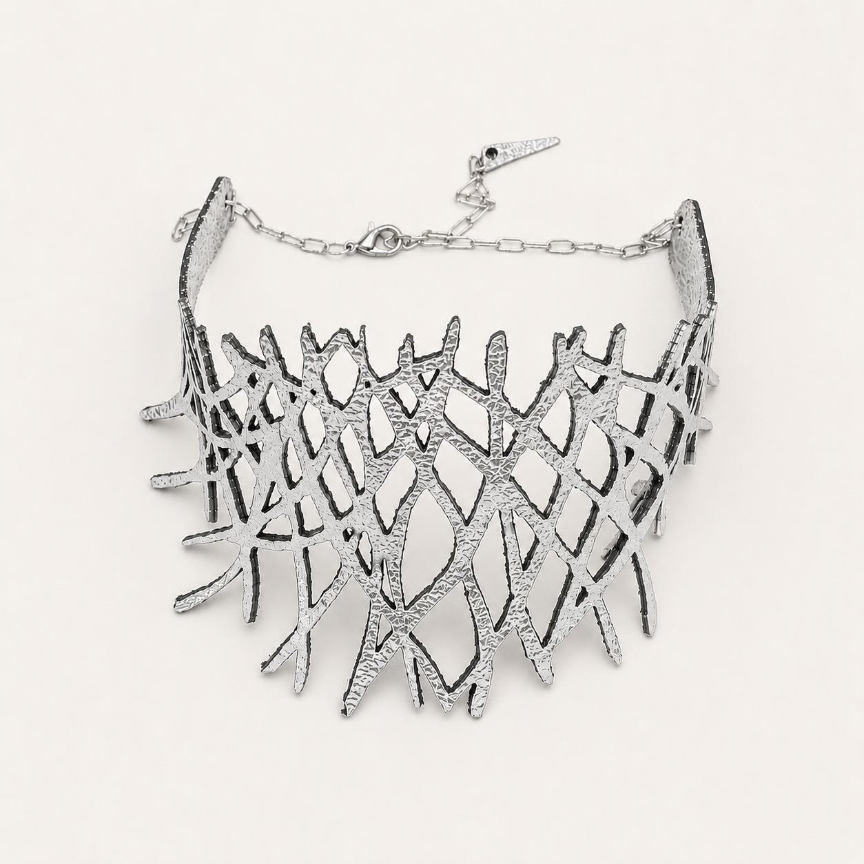 Twig Leather Choker Necklace 2 Twig Leather Choker Necklace