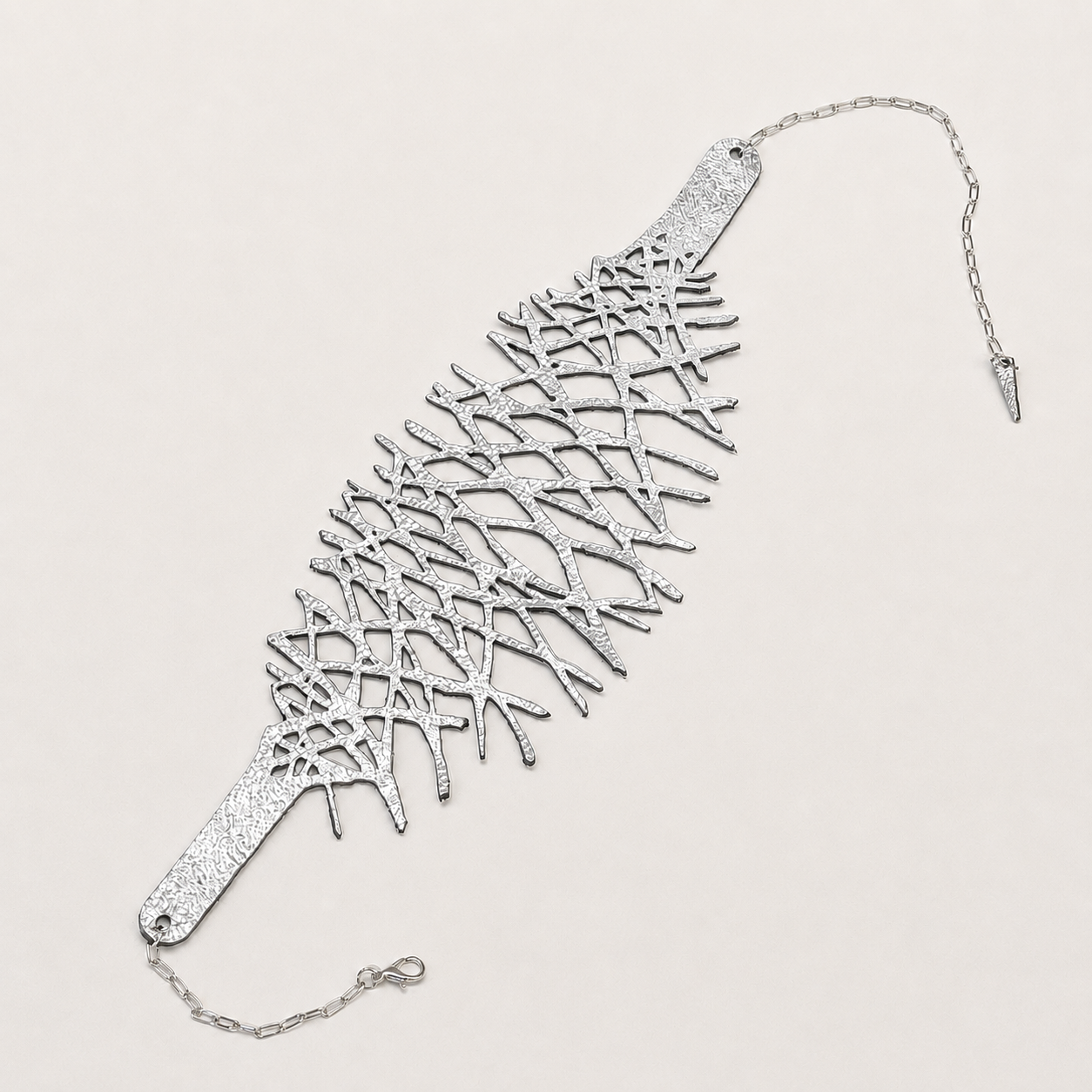 Twig Leather Choker Necklace 5 Twig Leather Choker Necklace - Image 4