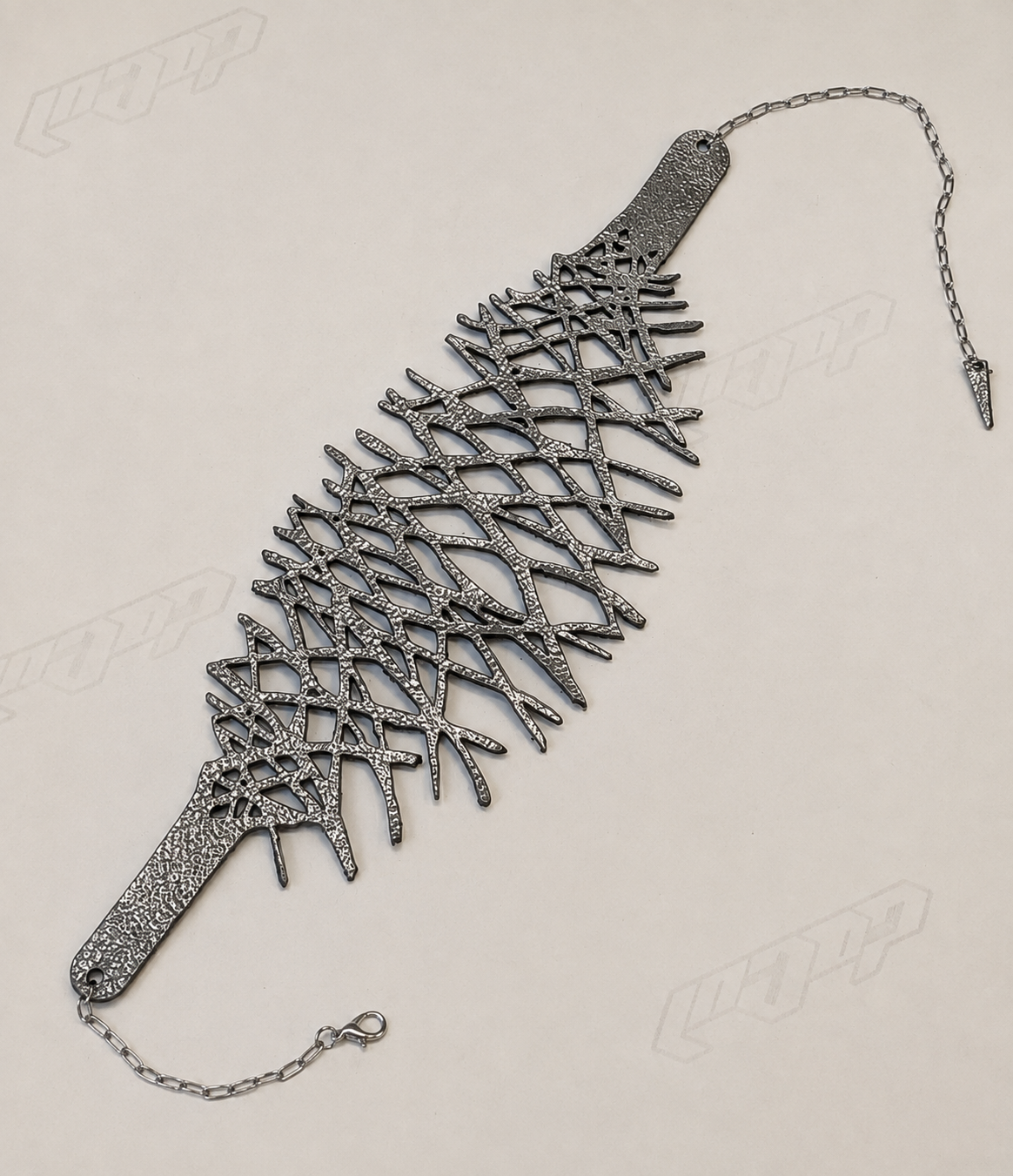 Twig Leather Choker Necklace 3 Twig Leather Choker Necklace - Image 2
