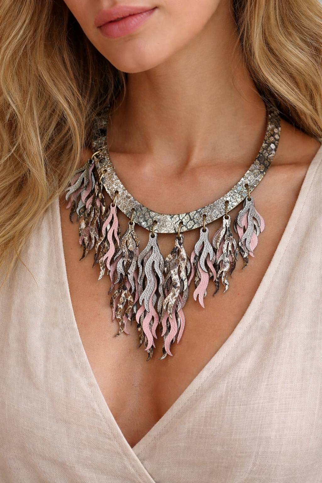 Leather necklace Posidonia 7 Leather necklace Posidonia - Image 6